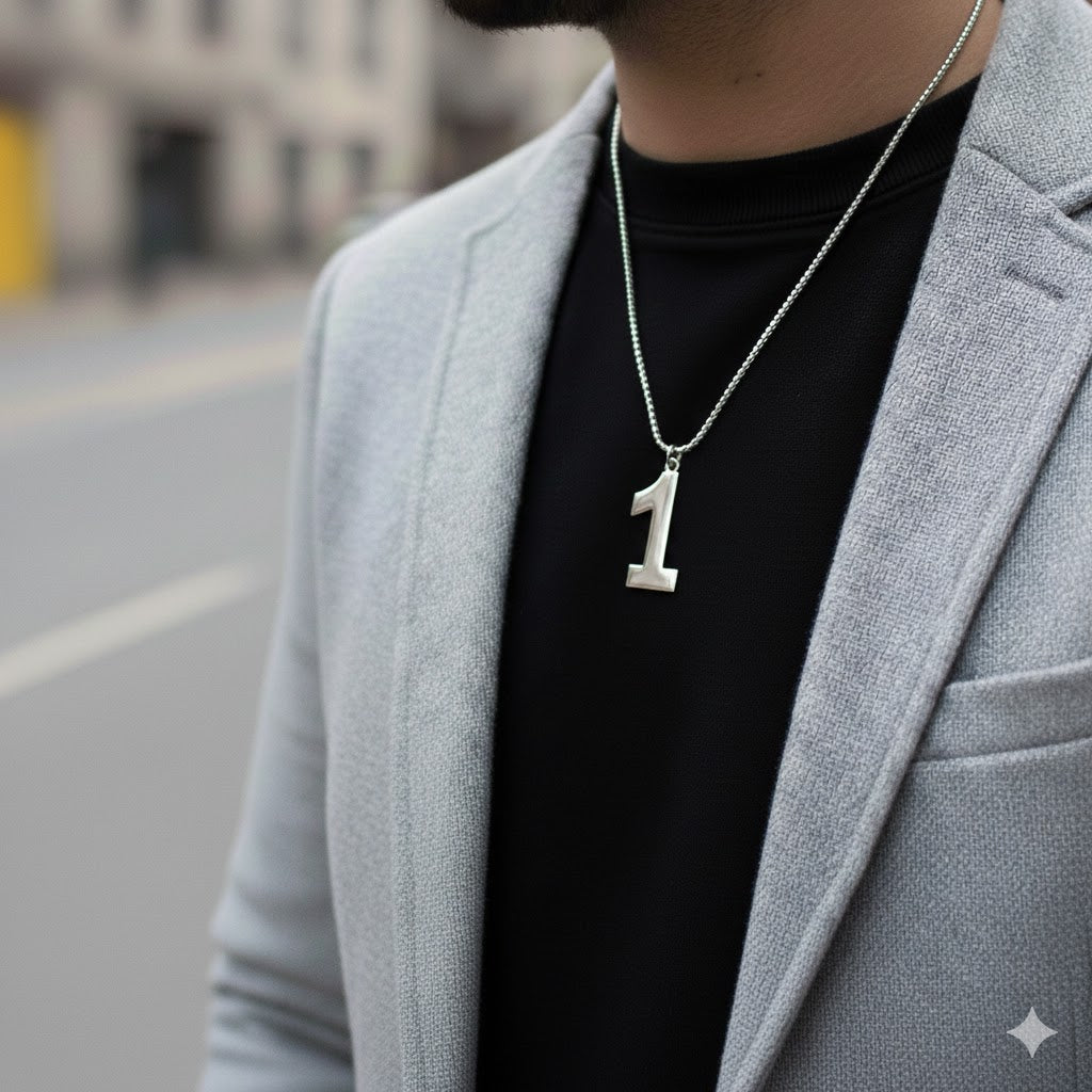 Number One Locket - Stainless Steel - 20 Inches