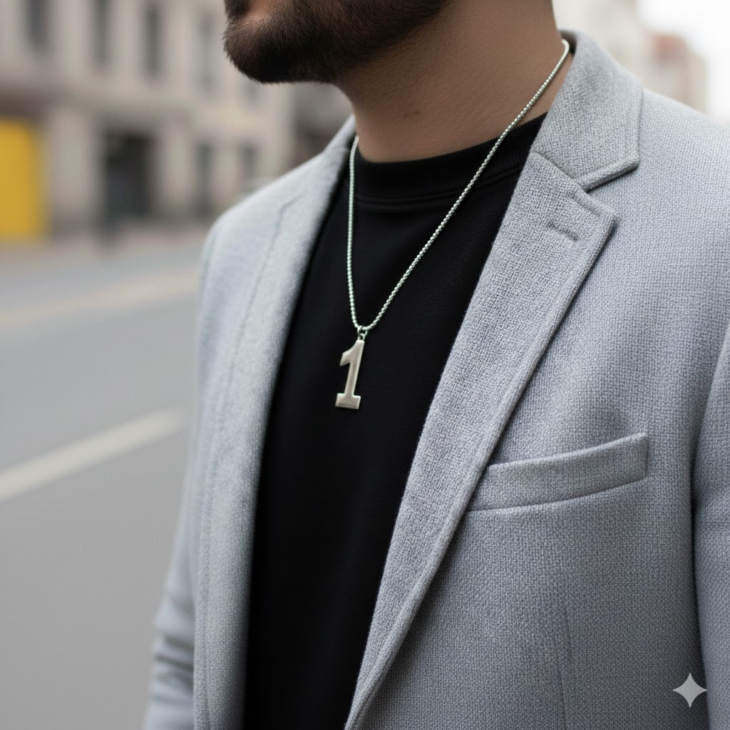 Number One Locket - Stainless Steel - 20 Inches