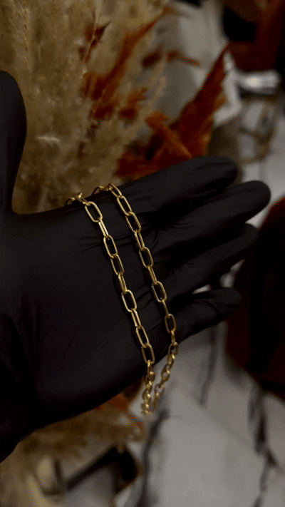 Paperclip Chain Necklace - Stainless Steel - 20 Inches