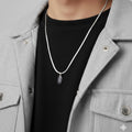 Midnight Slate Pendant - Stainless Steel - 20 Inches