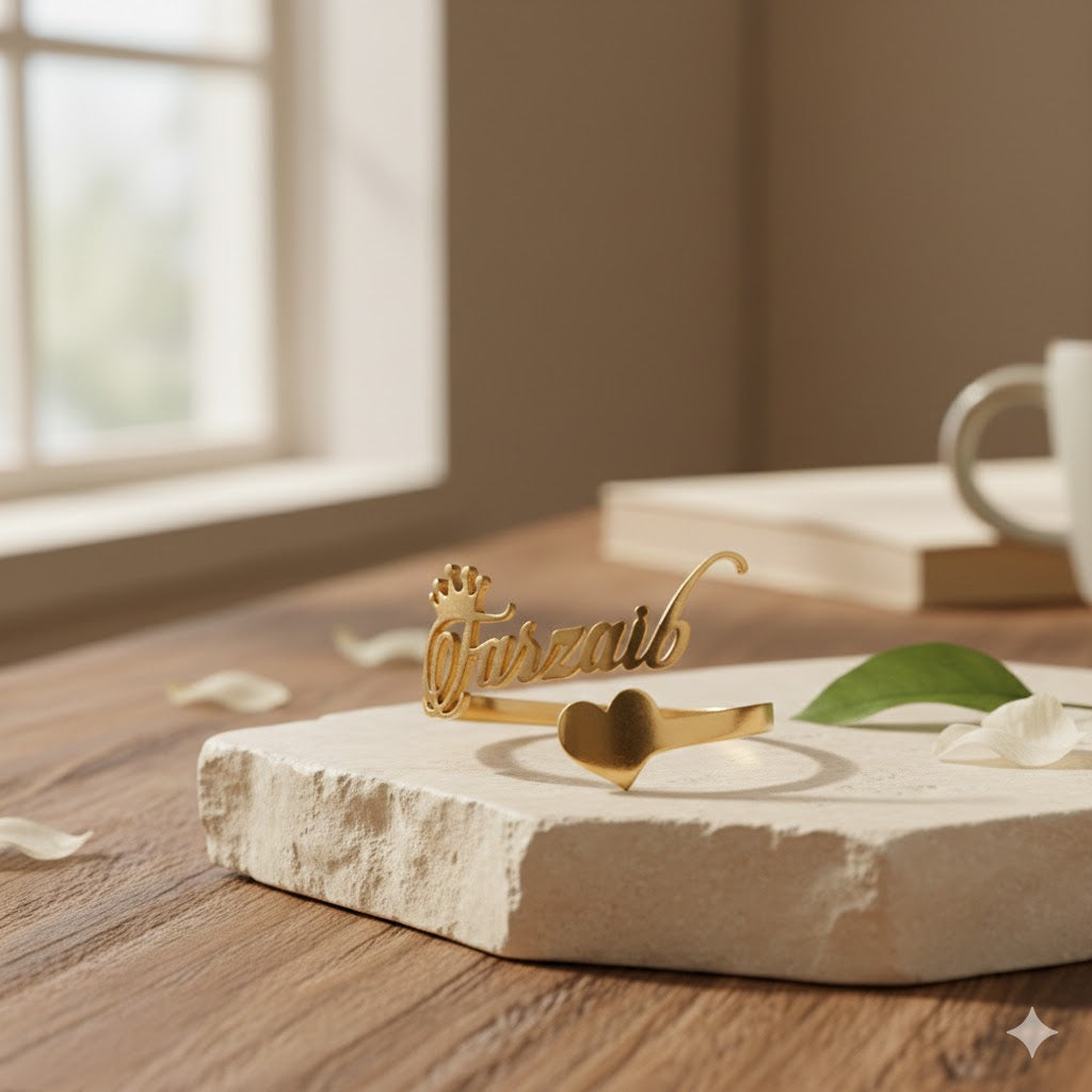 Candle Script Queen Name Bangle