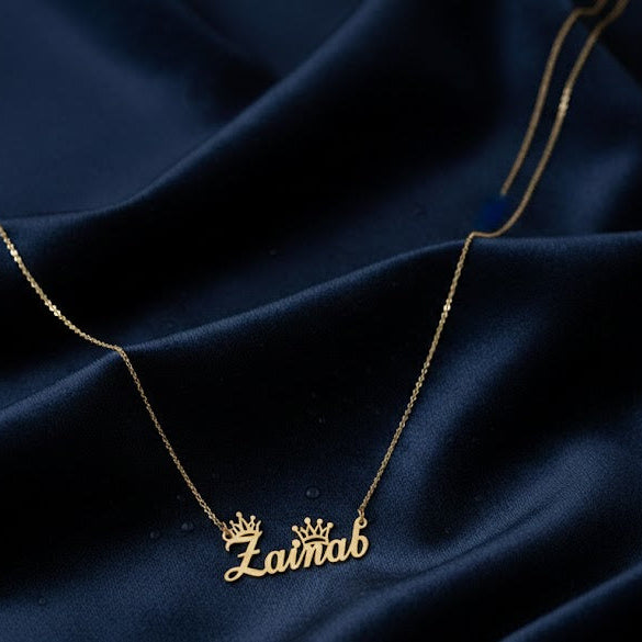 Vivace Crown Personalized Name Necklace