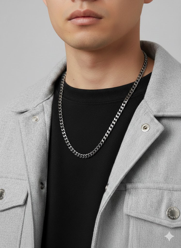 Cuban Chain Necklace - Stainless Steel - 20 Inches