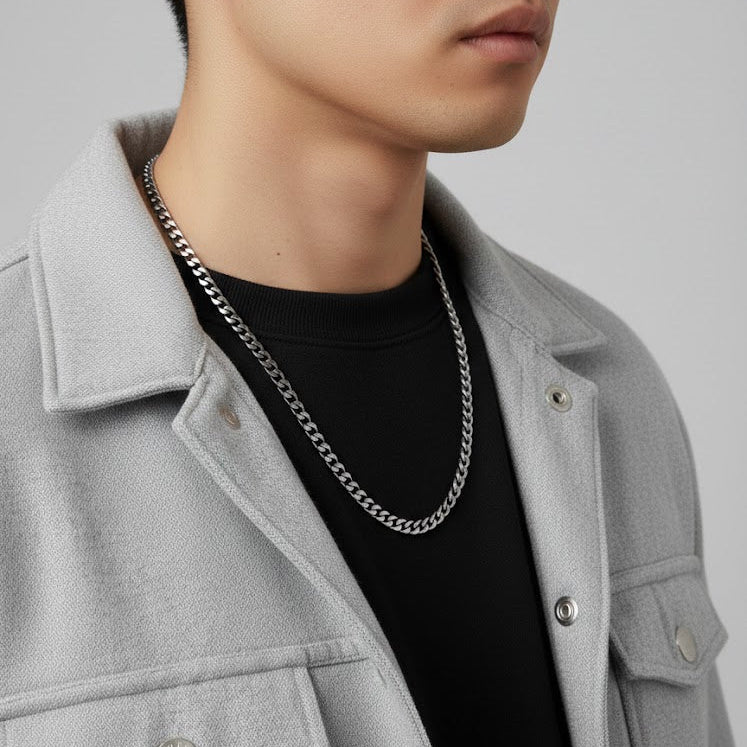 Cuban Chain Necklace - Stainless Steel - 20 Inches