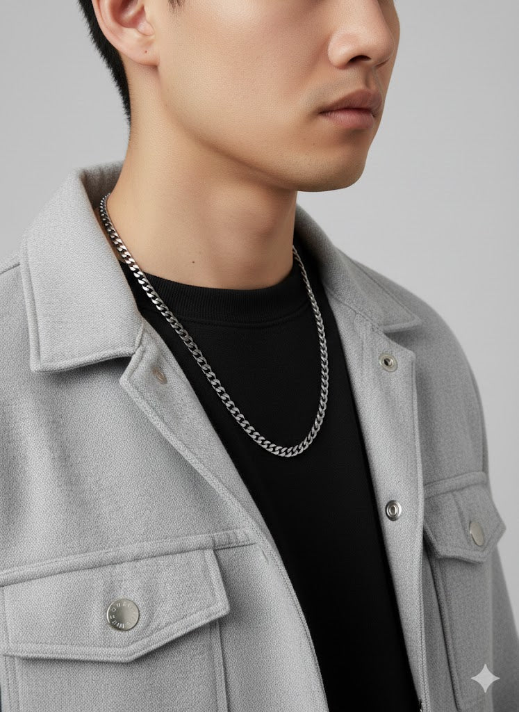 Cuban Chain Necklace - Stainless Steel - 20 Inches