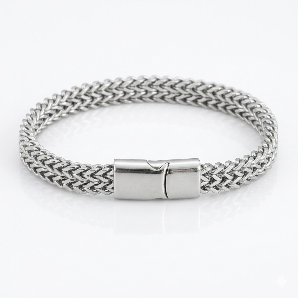 8MM Foxtail Bracelet - Stainless Steel