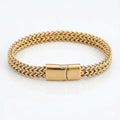 8MM Foxtail Bracelet Gold - Stainless Steel