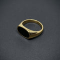 Midnight Oval Signet Ring Gold