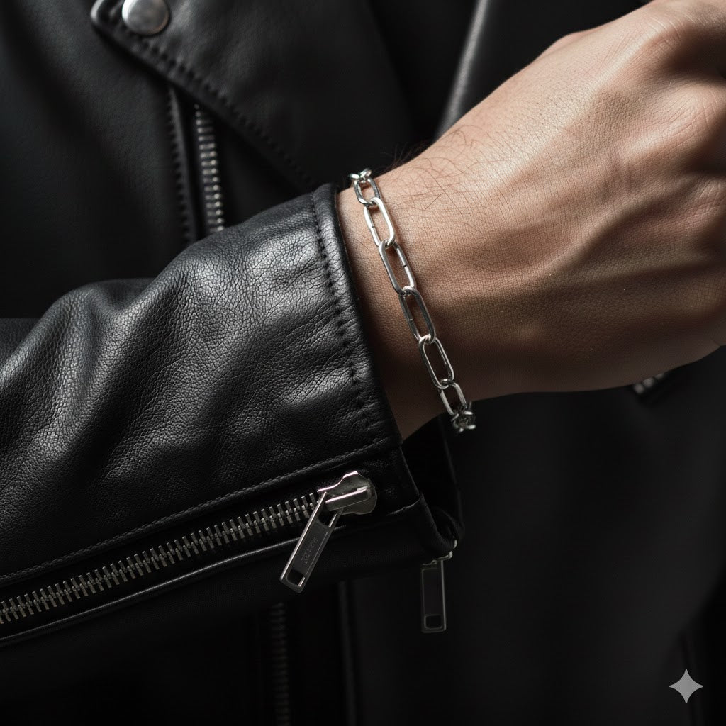 Paperclip 5MM Bracelet (Silver)