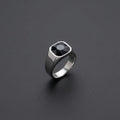 Noir Facet Signet Ring