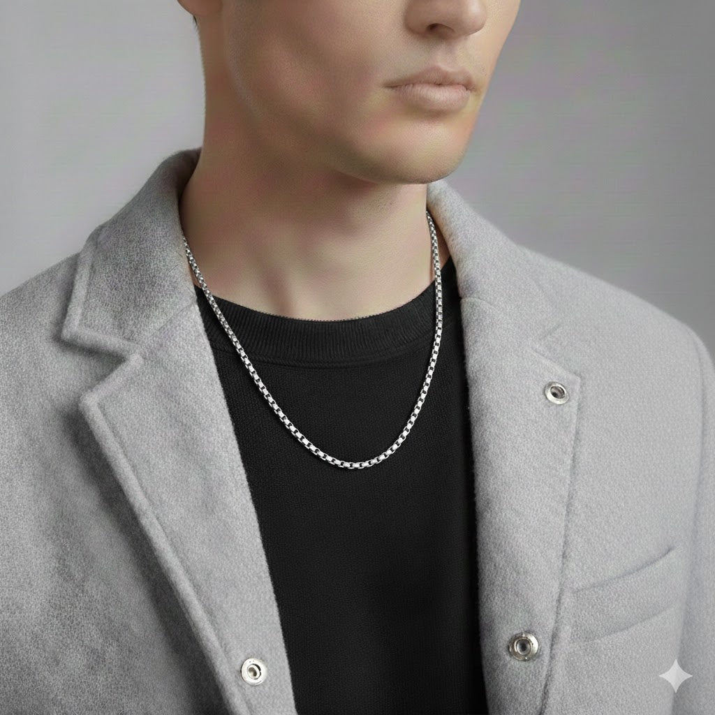 Venetian Chain Necklace – Stainless Steel – 20 Inches