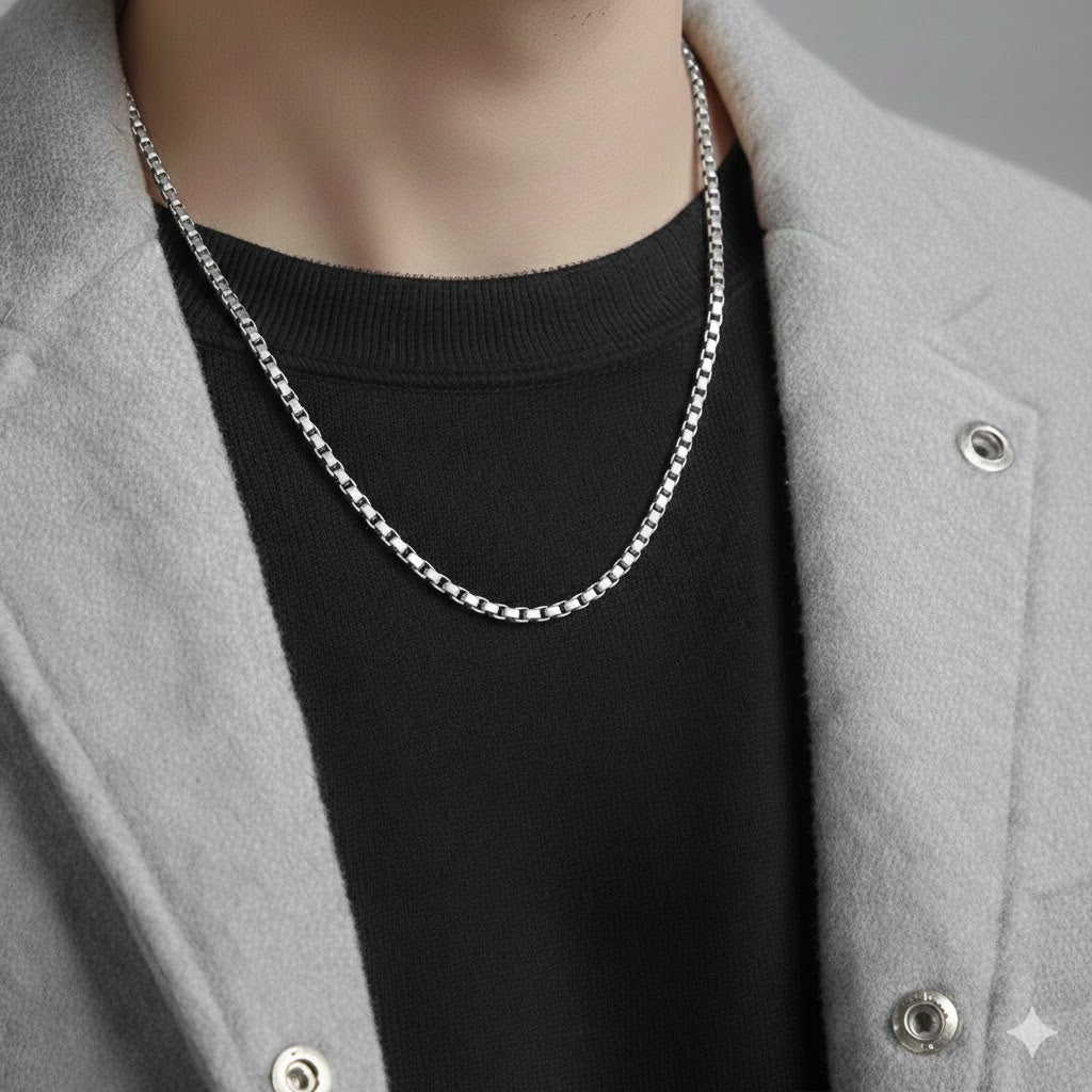 Venetian Chain Necklace – Stainless Steel – 20 Inches