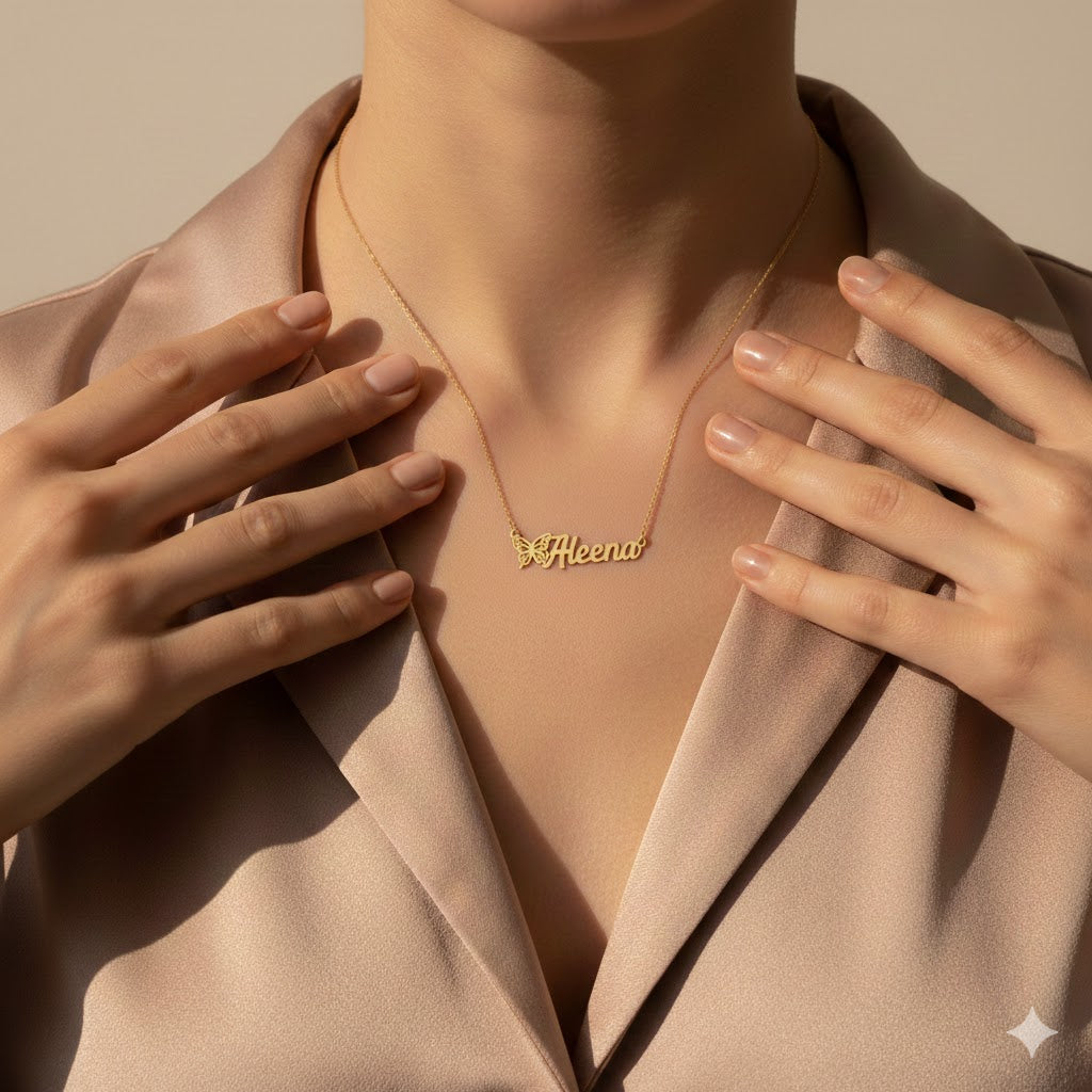 First Butterfly Name Necklace