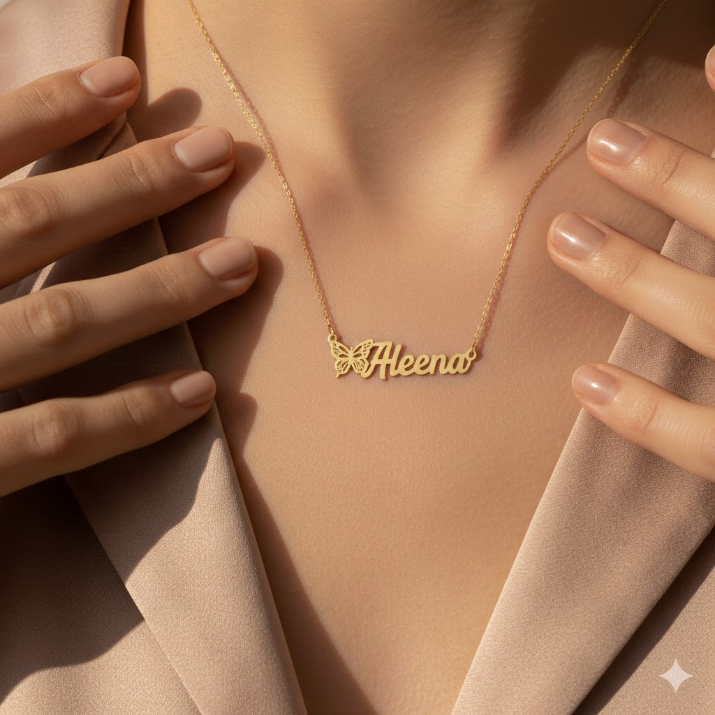 First Butterfly Name Necklace