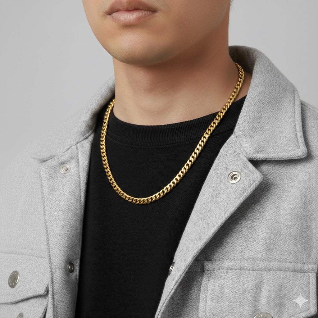 Foxtail Chain Necklace - Stainless Steel - 20 Inches