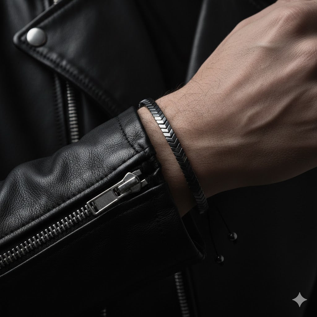 Hematite jewelry Bracelets Adjustable Heart Arrow Magnet Bracelet for Men